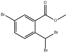 5-ブロモ-2-(ジブロモメチル)安息香酸メチル 化学構造式