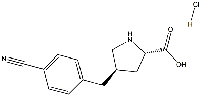 反式-4-(4-氰苄基)-L-脯氨酸盐酸盐, 1266111-77-6, 结构式