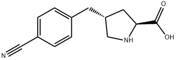 (2S,4R)-4-(4-cyanobenzyl)pyrrolidine-2-carboxylic acid Structure
