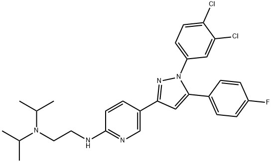 N2-[5-[1-(3,4-Dichlorophenyl)-5-(4-fluorophenyl)-1H-pyrazol-3-yl]-2-pyridinyl]-N1,N1-bis(1-Methylethyl)-1,2-ethanediaMine|N2-[5-[1-(3,4-Dichlorophenyl)-5-(4-fluorophenyl)-1H-pyrazol-3-yl]-2-pyridinyl]-N1,N1-bis(1-Methylethyl)-1,2-ethanediaMine