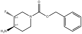 trans-1-Cbz-4-aMino-3-fluoropiperidine Struktur