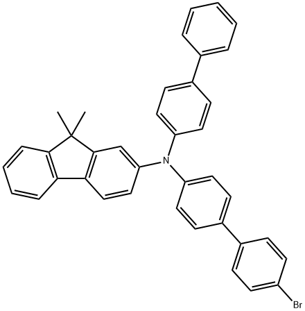 N-(biphenyl-4-yl)-N-(4'-broMobiphenyl-4-yl)-9,9-diMethyl-9H-fluoren-2-aMine Structure