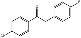 1-(4-氯苯基)-2-(4-氟苯基)乙烷-1-酮 结构式