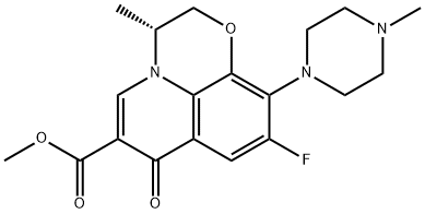 R-7H-Pyrido[1,2,3-de]-1,4-benzoxazine-6-carboxylic acid, 9-fluoro-2,3-dihydro-3-Methyl-10-(4-Methyl-1-piperazinyl)-7-oxo- Methyl ester Struktur