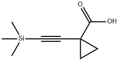 1-((トリメチルシリル)エチニル)シクロプロパンカルボン酸 化学構造式