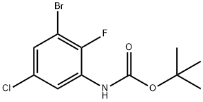 CarbaMic acid, N-(3-broMo-5-chloro-2-fluorophenyl)-, 1,1-diMethylethyl ester Structure