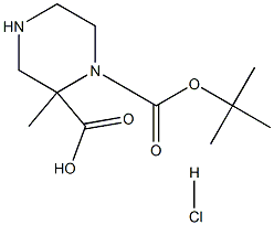 1-叔丁基2-甲基哌嗪-1,2-二羧酸盐酸盐 结构式
