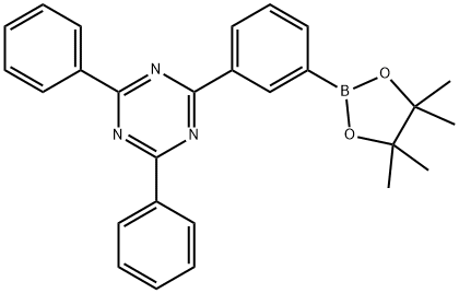 2,4-ジフェニル-6-[3-(4,4,5,5-テトラメチル-1,3,2-ジオキサボロラン-2-イル)フェニル]-1,3,5-トリアジン 化学構造式