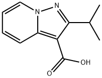 2-イソプロピルピラゾロ[1,5-a]ピリジン-3-カルボン酸 化学構造式