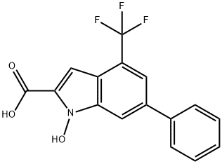 1-Hydroxy-6-phenyl-4-trifluoroMethyl-1H-indole-2-carboxylic acid Structure