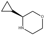 (S)-3-シクロプロピルモルホリン 化学構造式