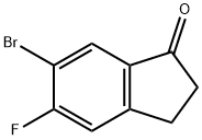 6-BroMo-5-fluoro-2,3-dihydro-1H-inden-1-one 化学構造式