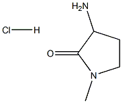 3-氨基-1-甲基吡咯烷-2-酮盐酸盐 结构式