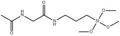 氮-(乙酰甘氨酰)-3 - 氨基丙基三甲氧基硅烷 结构式