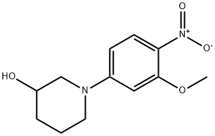 1-(3-甲氧基-4-硝基-苯基)-哌啶-3-醇,1275398-59-8,结构式