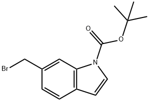 1H-Indole-1-carboxylic acid, 6-(broMoMethyl)-, 1,1-diMethylethyl ester Struktur