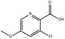 3-クロロ-5-メトキシピコリン酸 化学構造式