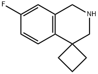7'-氟-2',3'-二氢-1'H-螺[环丁烷-1,4'-异喹啉,1283718-61-5,结构式