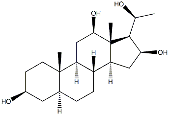 (16S,20S)-5ALPHA-孕甾-3BETA,12BETA,16,20- 四醇 结构式