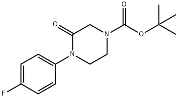 tert-Butyl 4-(4-fluorophenyl)-3-oxopiperazine-1-carboxylate Struktur