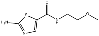 2-氨基-N-(2-甲氧基乙基)噻唑-5-甲酰胺,1285229-48-2,结构式