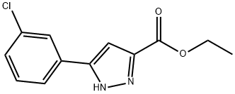 5-(3-クロロフェニル)-1H-ピラゾール-3-カルボン酸エチル 化学構造式