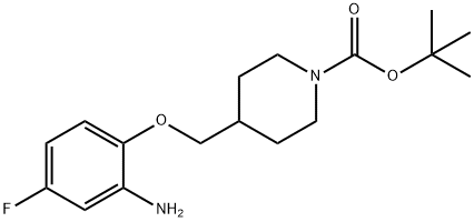 tert-butyl 4-((2-aMino-4-fluorophenoxy)Methyl)piperidine-1-carboxylate Structure