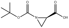 (R)-1-(tert-Butoxycarbonyl)aziridine-2-carboxylic acid Struktur