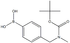 (4-{[(TERT-ブチルトキシカルボニル)(メチル)アミノ]メチル}フェニル)ボロン酸 化学構造式