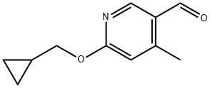 6- (циклопропилметокси) -4-Methylnicotinaldehyde структура