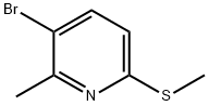 5-溴-6-甲基-2-甲基硫代吡啶 结构式