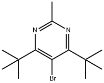 5-溴-4,6-二-叔丁基-2-甲基嘧啶, 128939-66-2, 结构式