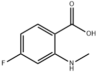 4-氟-2-(甲氨基)苯甲酸,128992-62-1,结构式