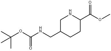 Methyl 5-({[(tert-butoxy)carbonyl]aMino}Methyl)piperidine-2-carboxylate, 1291351-83-1, 结构式