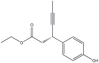 (3S)-3-(4-Hydroxyphenyl)-4-hexynoic acid ethyl ester Structure