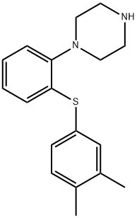 1-[2-[(3,4-diMethylphenyl)thio]phenyl]- Piperazine 化学構造式