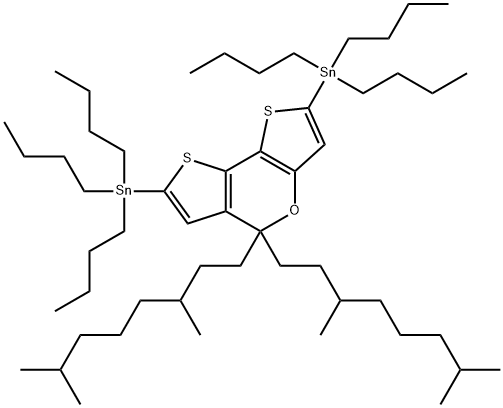 (5,5-bis(3,7-diMethyloctyl)-5H-dithieno[3,2-b:2',3'-d]pyran-2,7-diyl)bis(tributylstannane)|(5,5-双(3,7-二甲基辛基)-5H-二噻吩[3,2-B:2',3'-D]吡喃-2,7-二基)双(三丁基锡)