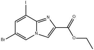 6-BroMo-8-iodo-iMidazo[1,2-a]pyridine-2-carboxylic acid ethyl ester 化学構造式