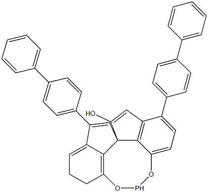 (11AR)-10,11,12,13-四氢-5-羟基-3,7-双(联苯-4-基)-二茚并[7,1-DE:1',7'-FG][1,3,2]二氧磷杂八环-5-氧化物,1297613-77-4,结构式