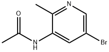 N-(5-溴-2-甲基吡啶-3-基)乙酰胺 结构式