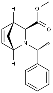 (1S,3S,4R)-2-((1R)-1-苯基乙基)-2-氮杂双环[2.2.1]庚-5-烯-3-羧酸甲酯,130194-96-6,结构式