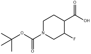 1-(BOC)-3-氟哌啶-4-羧酸, 1303974-46-0, 结构式