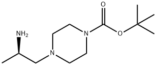 (R)-4-(2-氨基-丙基)-哌嗪-1-羧酸叔丁基酯 结构式