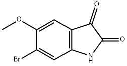 6-broMo-5-Methoxyindoline-2,3-dione Struktur