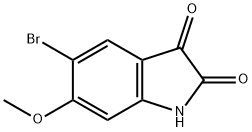 5-溴-6-甲氧基二氢吲哚-2,3-二酮 结构式