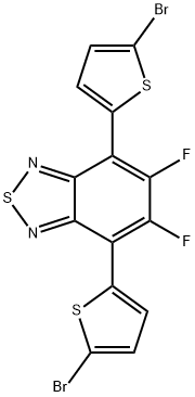 4,7-二(5-溴噻吩基-2-)-5,6-二氟-2,1,3-苯并噻二唑, 1304773-89-4, 结构式