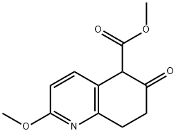 6-ヒドロキシ-2-メトキシ-7,8-ジヒドロキノリン-5-カルボン酸メチル 化学構造式