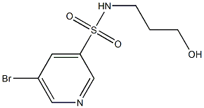 5-溴-N-(3-羟基丙基)吡啶-3-磺酰胺,1306272-12-7,结构式