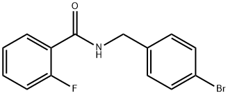 N-(4-溴苄基)-2-氟苯甲酰胺 结构式