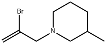 2-ブロモ-3-(3-メチルピペリジノ)プロプ-1-エン 化学構造式